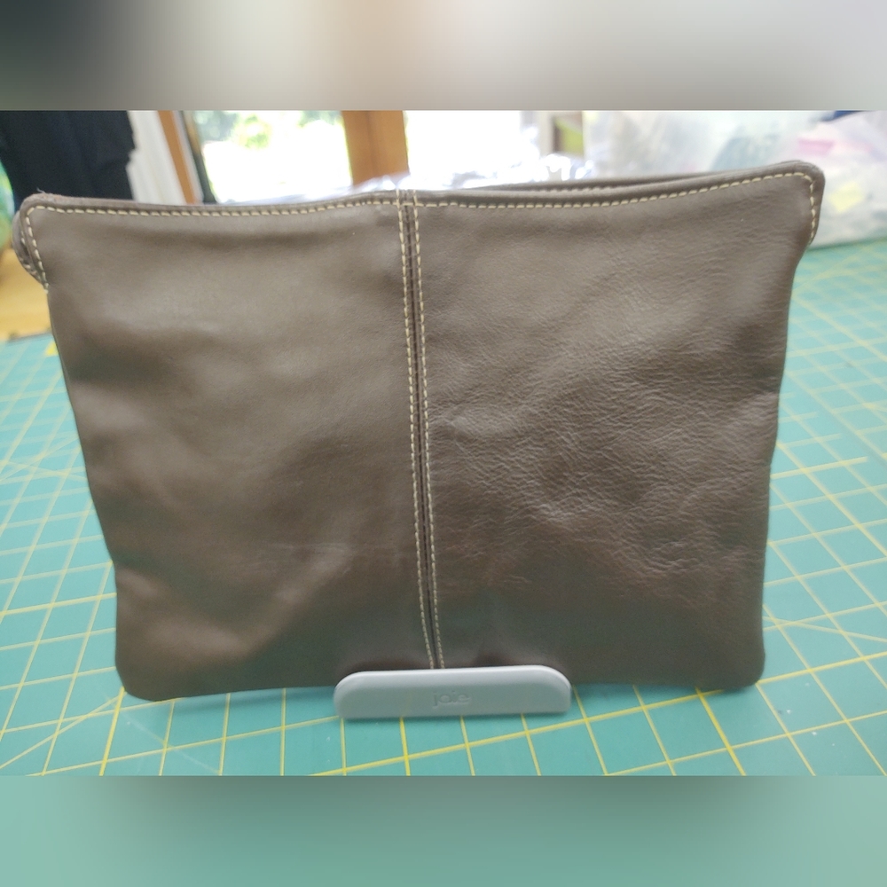 Soft Butter Leather Clutch Handmade.  Works well as a purse organizer. Magnetic